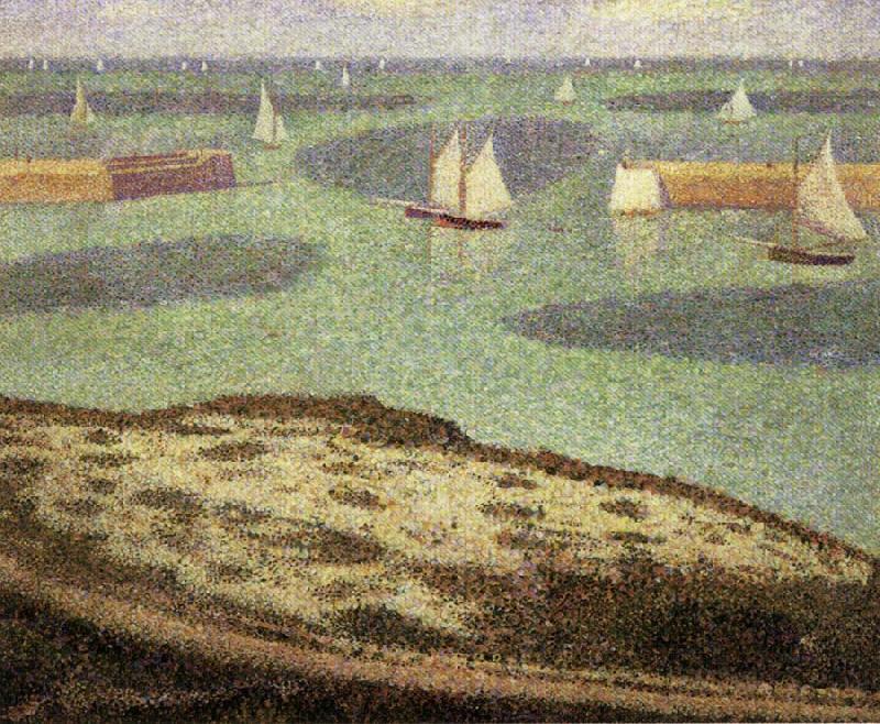 Georges Seurat Port-en-Bessin,Entrance to the Harbor china oil painting image